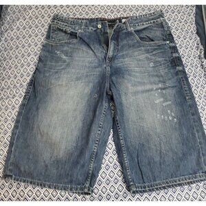 Vintage Rocawear Shorts Size 36 Mens Blue Med Baggy Distressed Y2K 038-77